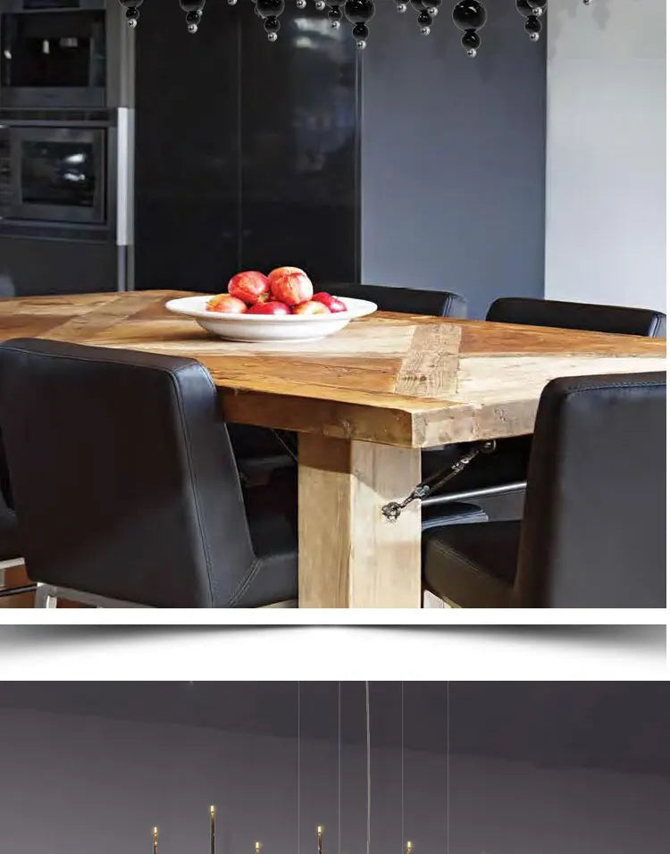 Luxury Living Room Black Chandelier Designer Tears From Moon Chandelier For Ceiling Restaurant Large Dining Table Hanging Lamp