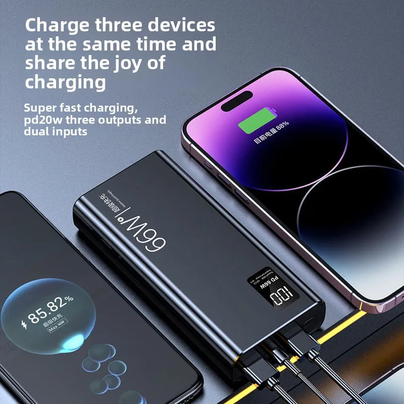 (CCC)66W 10000/20000/30000mAh Fast Charging and Large Capacity POWER BANK for Iphone Android Phone Powerbank