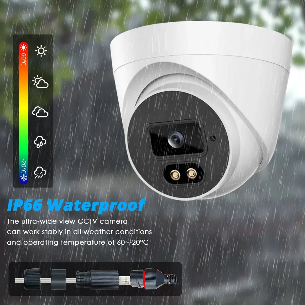 6MP POE Camera 6MP Outdoor Smart HD Video Surveillance CCTV Cameras H.265 Home Security IP Dome-Camera Motion Detection Tuya app