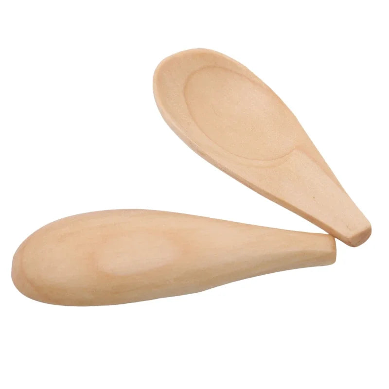 5pcs Wood Mini Tea Spoon Condiment Scoop Flatware Coffee Tea Small Mini Sugar Spoon Coffee Spoon Kitchen Gadgets 5Pcs 7X2.5Cm