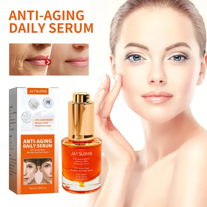 Deep Anti Wrinkle Serum Dark Spot Corrector for Face Fade Fine Lines Lifting Firming Whitening Collagen Boost Anti Aging Serum