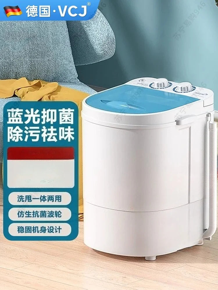 220V VCJ Washing Machine Washer Dryer Combo for Home Dormitory Full Semi Automatic Single Tub