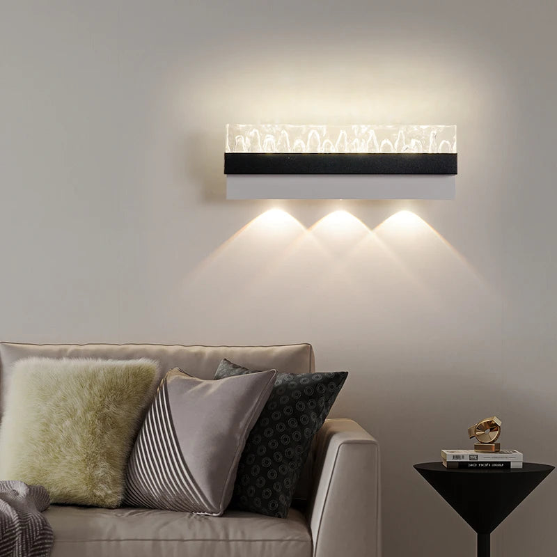 16W Creative Acrylic Textured Led Wall Light Bedroom Living room Aisle Light Long Strip New Design Art Decorative Ambient Light