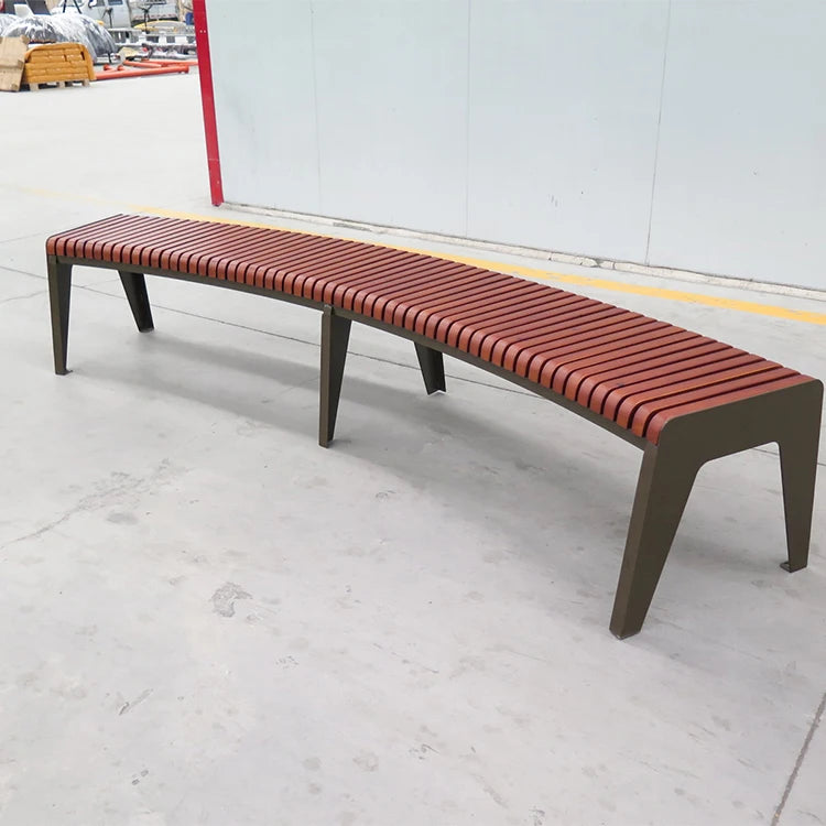 Classic Outdoor Furniture Street Round Bench Outdoor Long Wood Benches