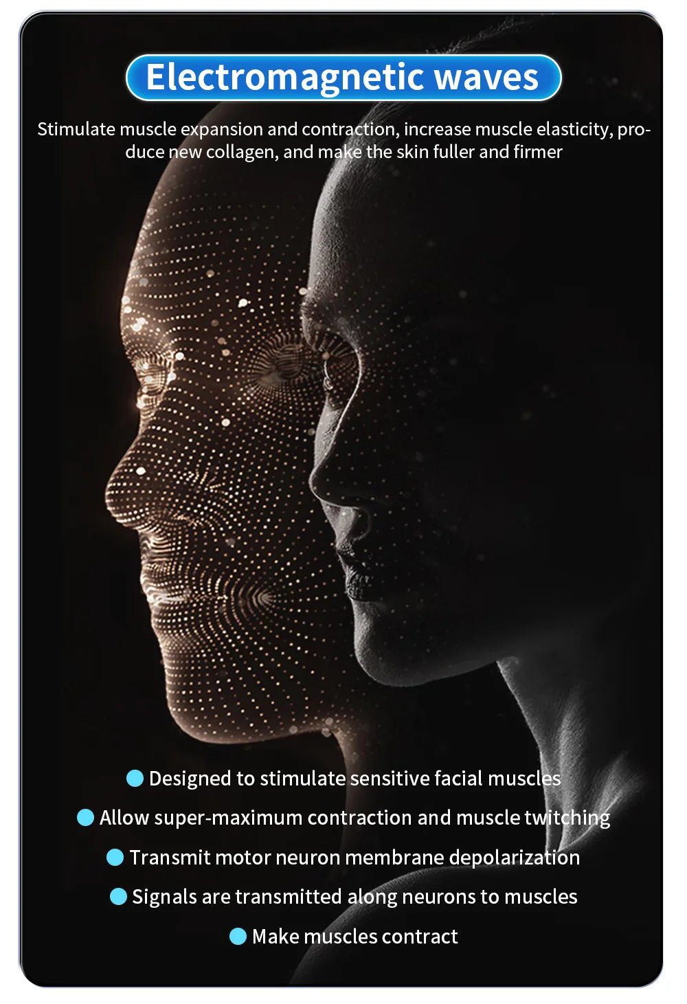Myoslim Portable Facial Beauty Machine | Dermis Stimulation & Skin Brightening | Muscle Tightening & Anti-Wrinkle Device