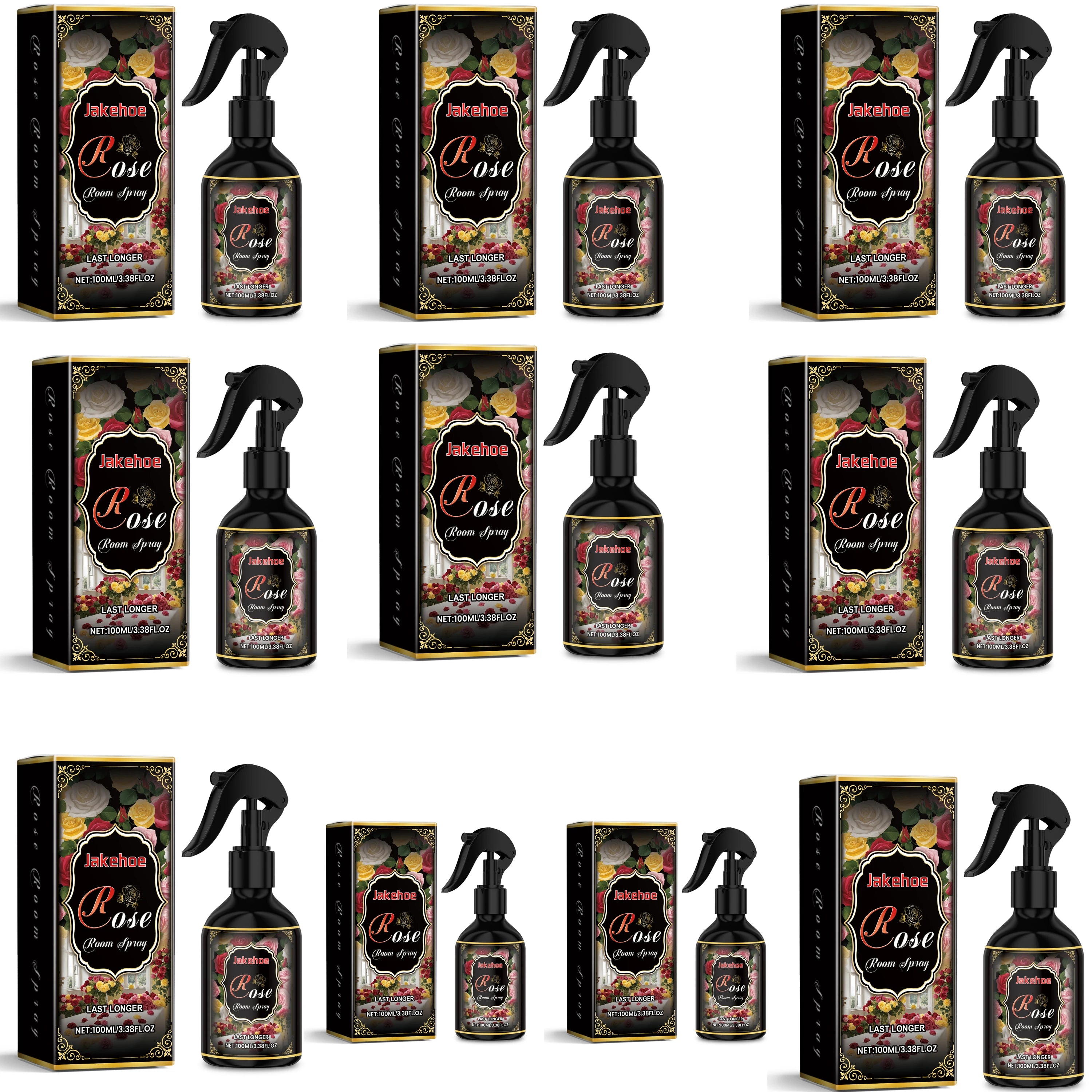 Rose Scent Indoor Spray, Long-Lasting Fragrance Room Spray, Odor Eliminating Air Freshener for Refreshing Pleasant Mood