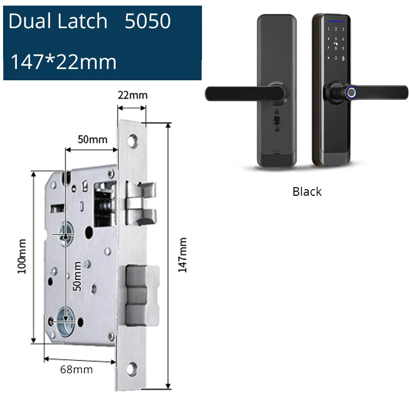 Zemismart Zigbee Fingerprint Door Lock Work with Tuya IC Card Key Password App Unlock with Doorbell Security Mechanical Lock