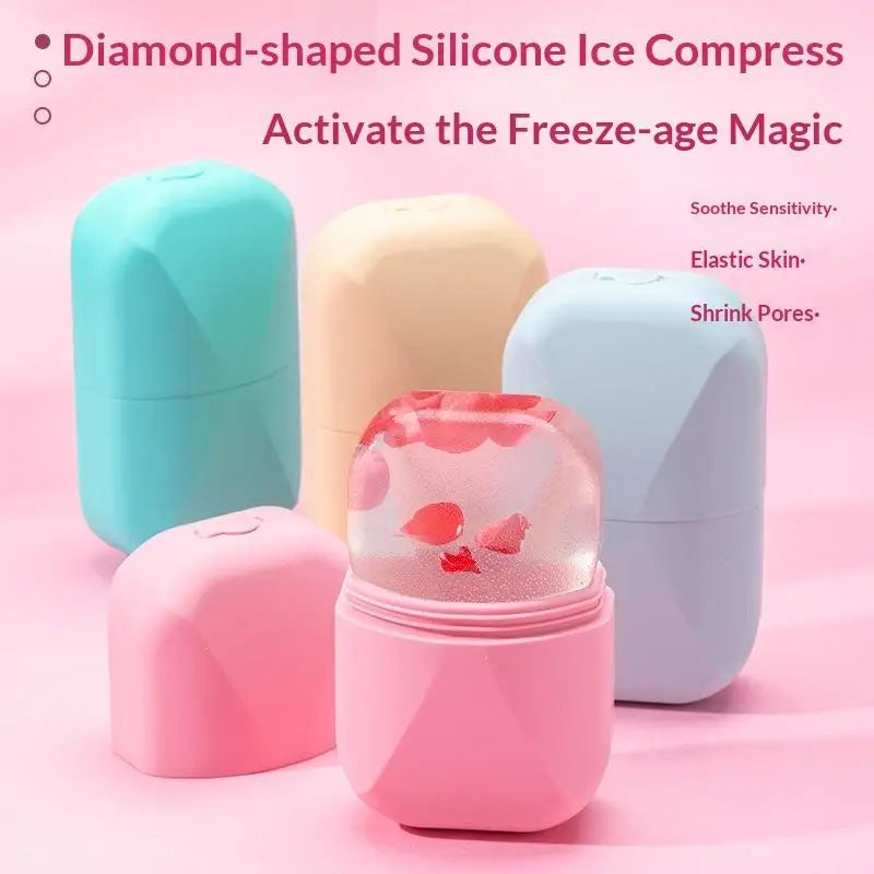 Face Lifting Facial Massager  Portable Silicone Ice Roller For Face Beauty Skin Care Tools Reusable  Trays Eyes And Neck