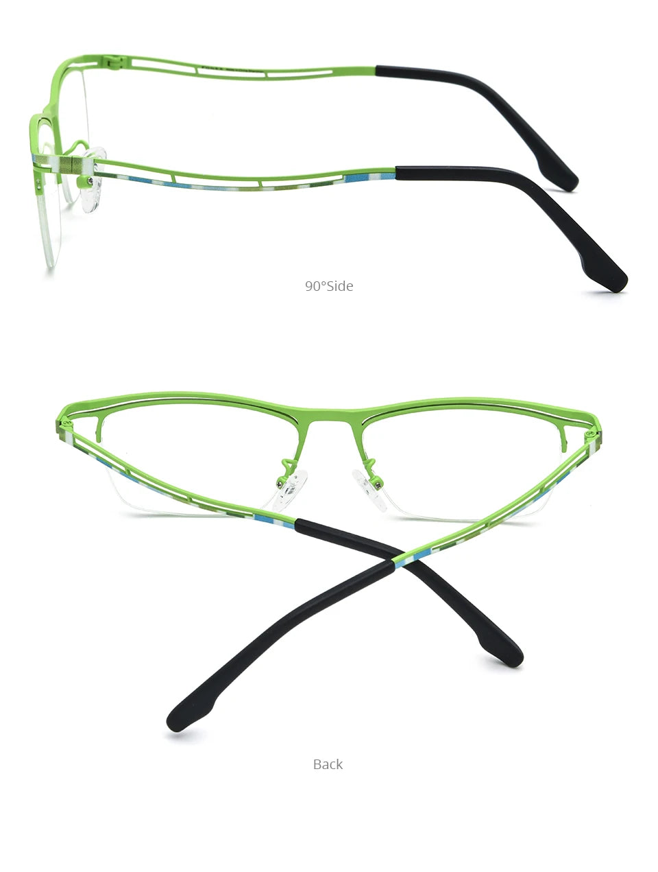 FONEX Titanium Glasses Frame Men 2025 New Brand Design Semi-Rimless Square Eyeglasses Half-Rim Japanese Ultralight Eyewear 85890