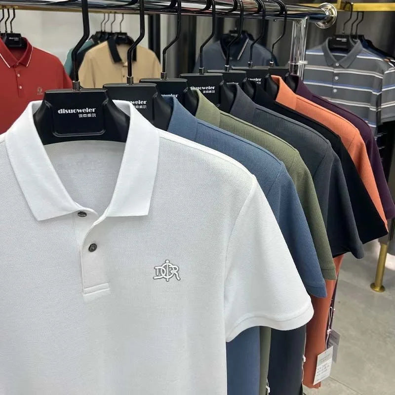 100% pure cotton high-end short sleeve men's polo shirt summer designer luxury brand embroidered Paul T-shirt fashion men's wear