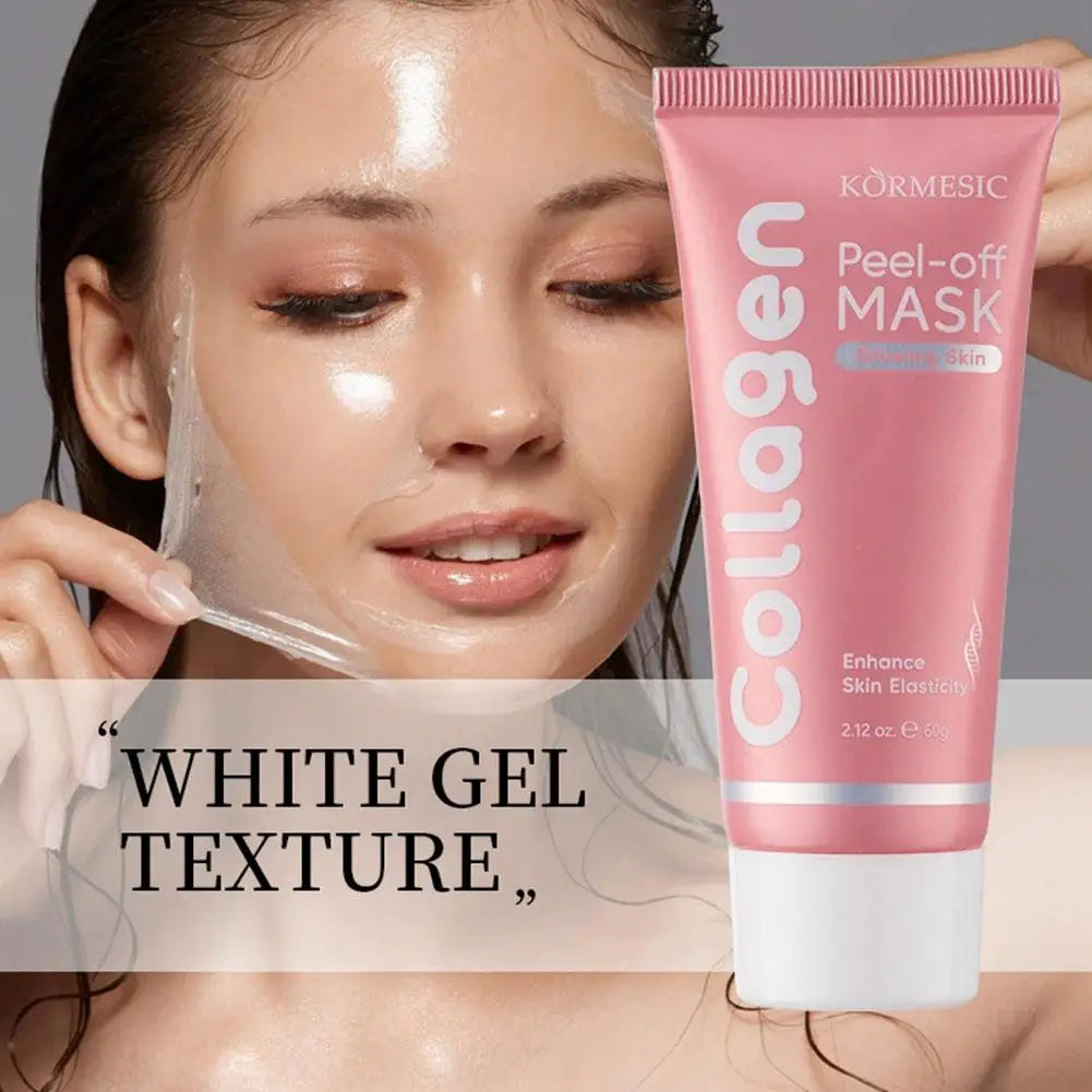 Collagen Peel Off Facial Mask Collagen Night Wrapping Mask Elasticity & Hydration Care For Glowing Skin Overnight Mask Cream 60g