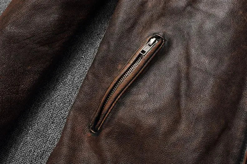 Men's Cycling Jacket Retro Casual Loose  Outdoor Cycling Hiking Camping Travel Home Workwear Men's Motorcycle Leather Jacket