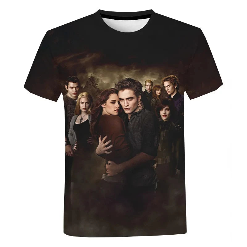 Summer The Twilight Saga 3D Printed T-Shirts Men Women Casual Fashion Oversized Short Sleeve T Shirt Male Tees Tops Man Clothing