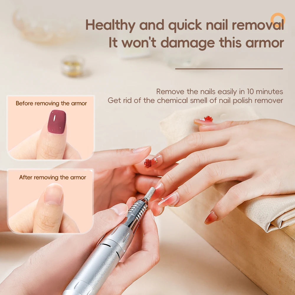 Professional 45000RPM Electric Portable Nail Drill Machine Rechargeable Low Noise Nail Sander File for Manicure Salon Tool