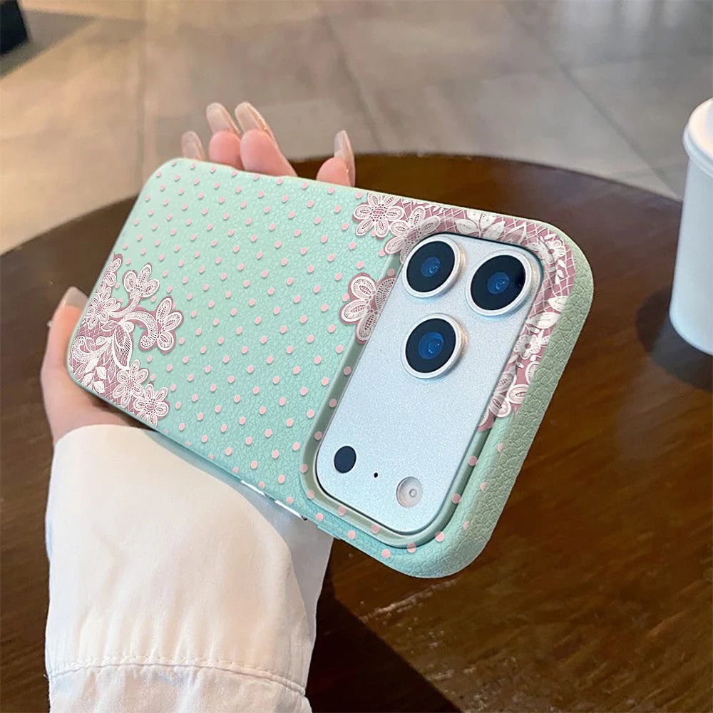 Case For IPhone 13 Case IPhone 14 Pro Max For IPhone 16 Pro 12 14 13 15 Pro Max 17 15 Plus Cover Polka Dot Lace Soft Fundas