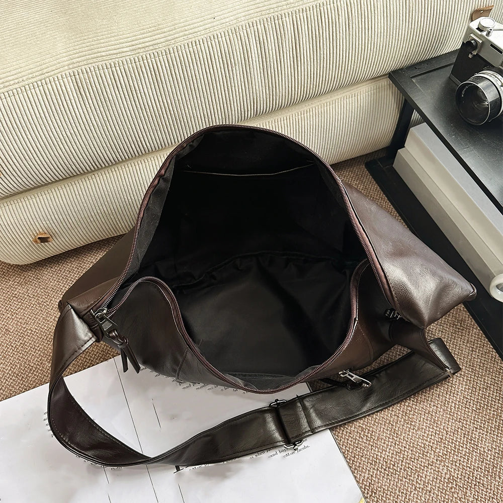 Men's Crossbody Bag Casual Versatile Fashionable Large Capacity Waist Bag Simple Lightweight Outdoor Sports Backpack