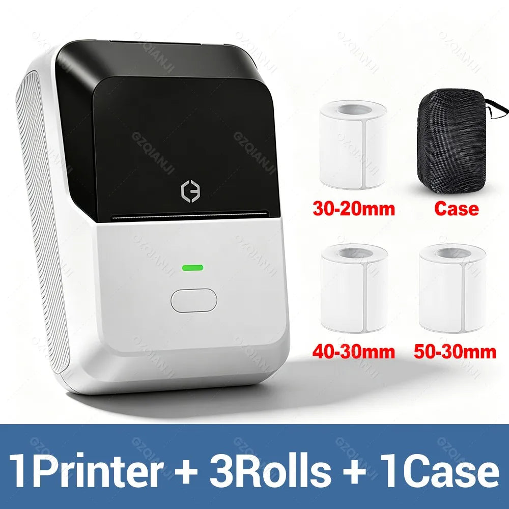 P2 Mini Thermal Label Printer Self-adhesive Food Stickers Bluetooth Maker Pocket Name Price Barcode Business Labeling Machine