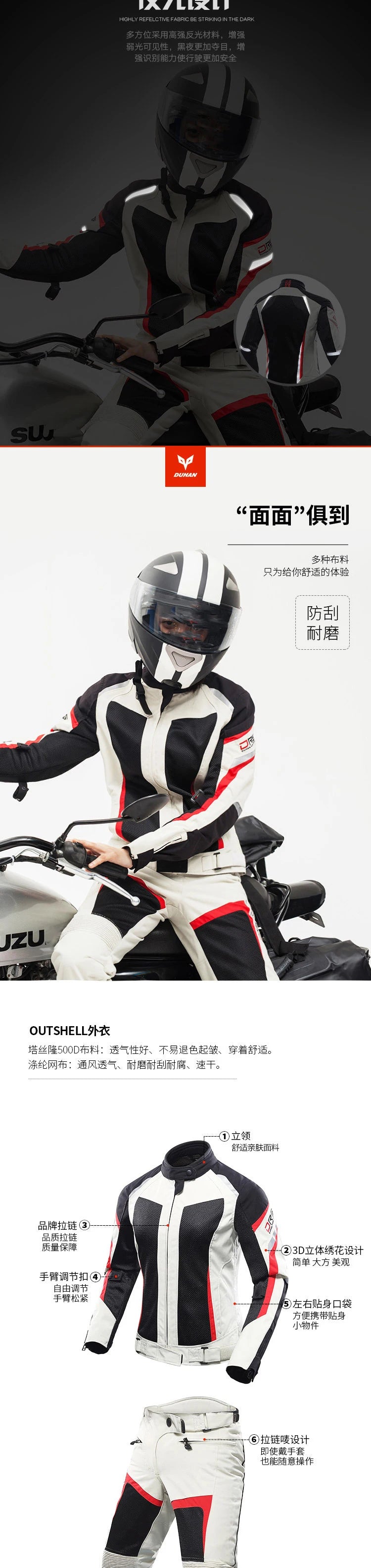 Waterproof Motorcycle Jacket Man Wear Resistant Men's Biker Jacket Breathable Radiation Protection Women's Motorcycle Jacket