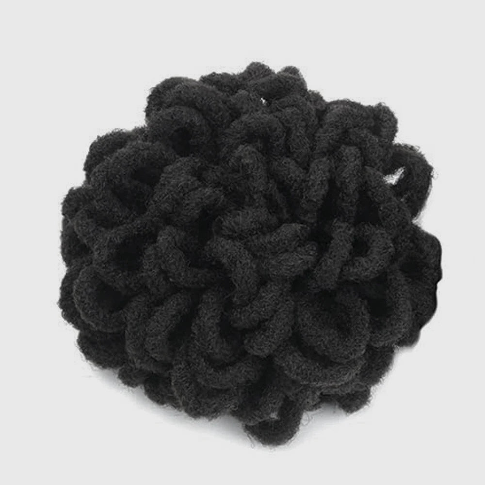 Synthetic DreadLock Afro Puff Hair Bun Drawstring Ponytail Faux Locs Clip In Chignon Hair Pieces for Women Party