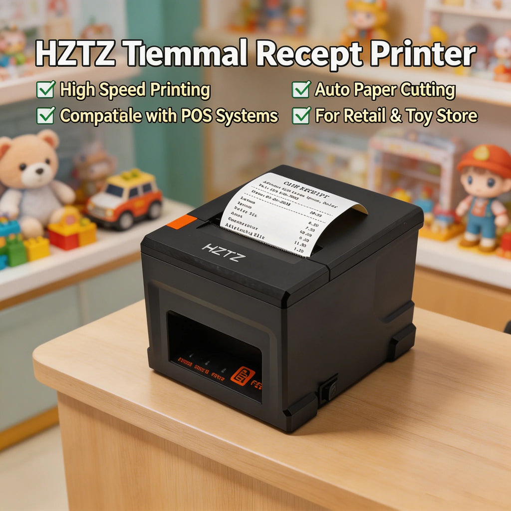 80mm Thermal POS Printer - 220mm/s High Speed, Auto Cutter, Multi-System Compatible for Shops