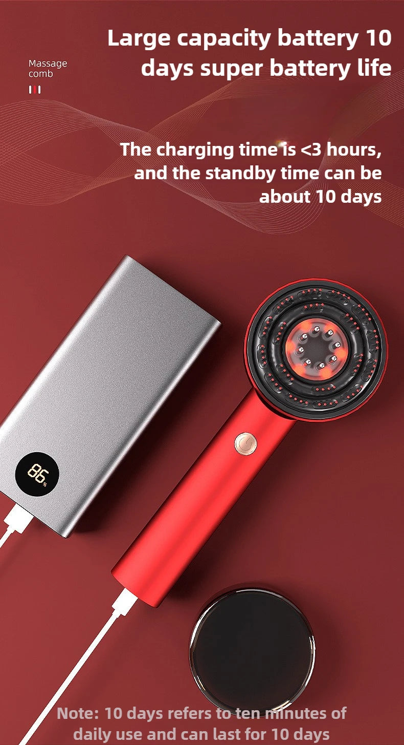 XYT-0806 Red Light Electric Massage Comb Kneading Living Hair Scalp Medicine Device Healthy Hair Guide Liquid Growth Instrument