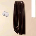 Velvet 2025 High Waist Gold Velvet Casual Pants Winter New Women's Pants Straight Pants Velvet Women's Pants