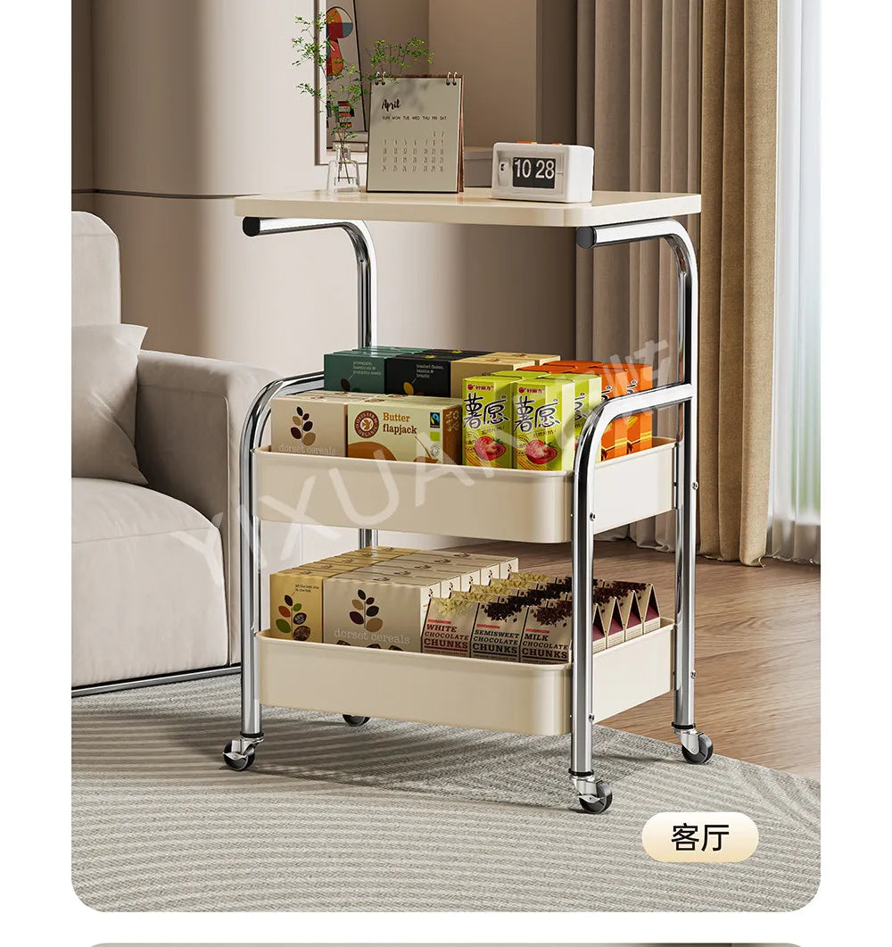Kitchen Islands And Carts Trolley Rack Mobile Multi Functional Household Multi Layer Storage Organizer Cart Rack Shelf Furniture