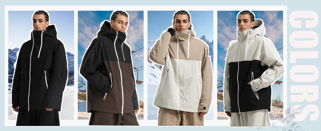 2026 Mens Snowboard Jacket Ski Coat Women Waterproof Insulated Baggy Snowboard Coats Winter Hooded Mountain Hiking Warm Outdoor