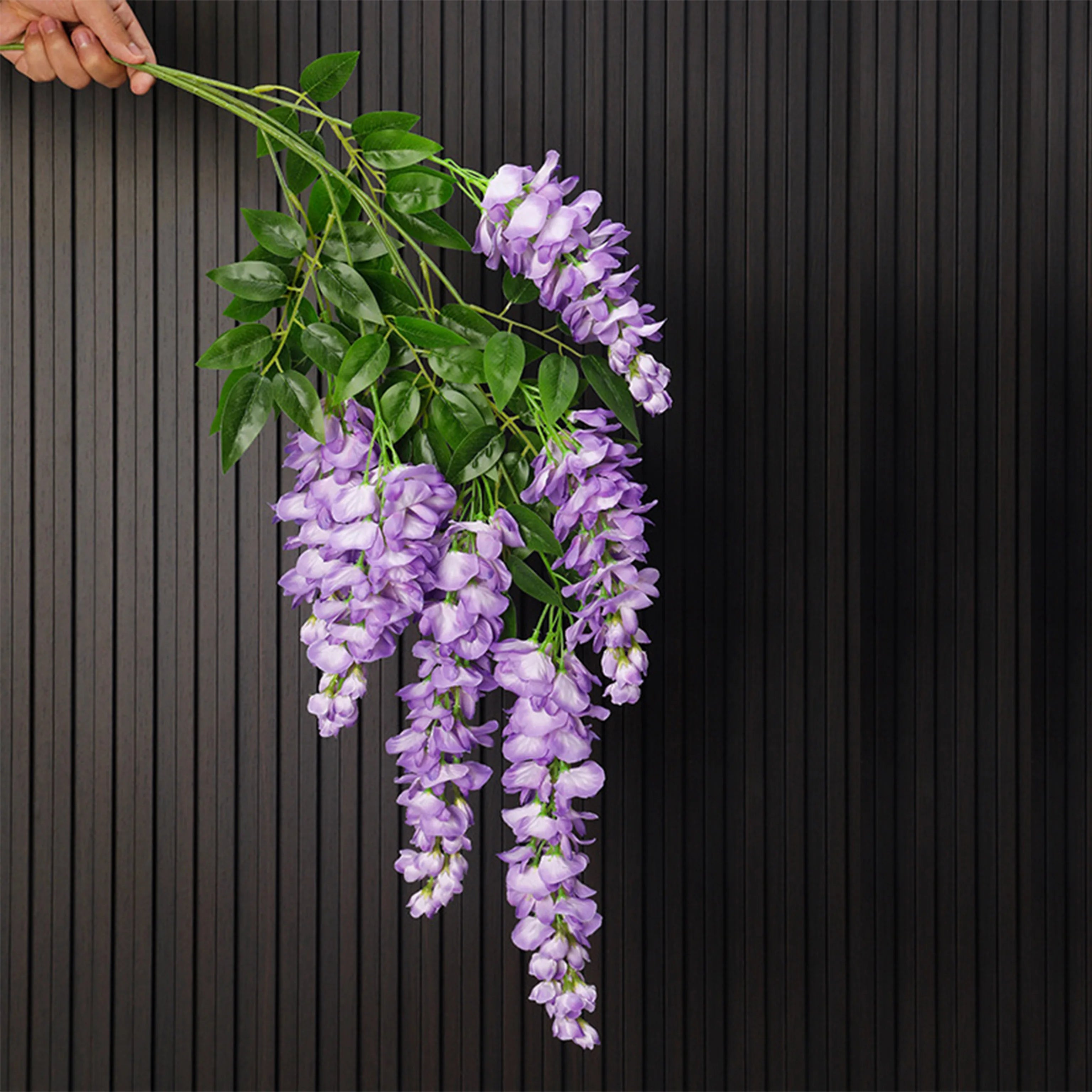 37.8'' Silk Wisteria Artificial Flowers, Fake Wisteria Floral Hanging Plant Garland, for Home Decor, Party, Floor Vase, Balcony