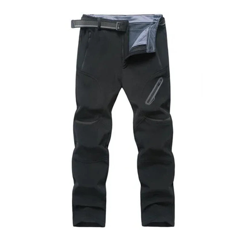 2026 Big Size Waterproof Pants Men Soft Shell Fleece Warm Trousers Male Outdoor Plus Large 9XL 4XL 8XL Work Winter Autumn Black