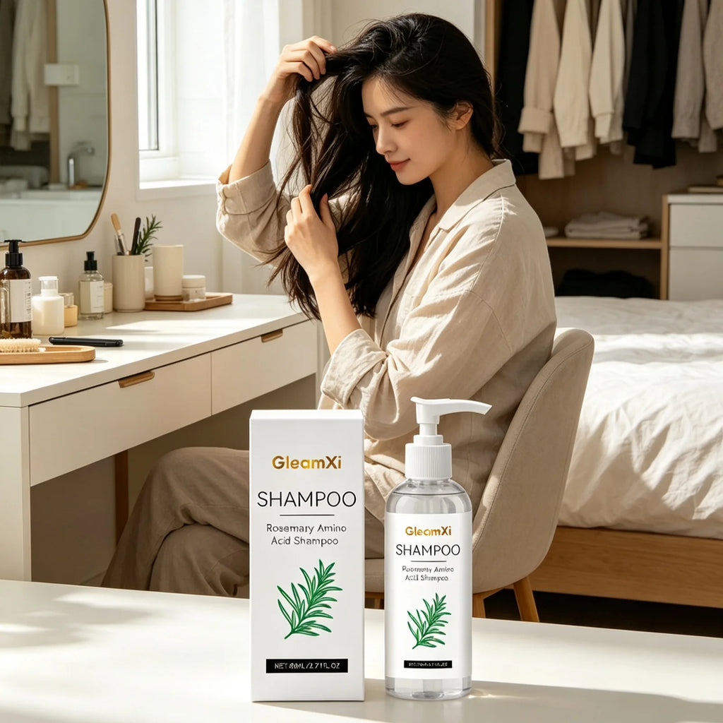 GleamXi Gentle Repair Shampoo Moisturizing Scalp Locking Hair Moisture Anti Frizz Non Irritating Formula Rosemary Hair Shampoo