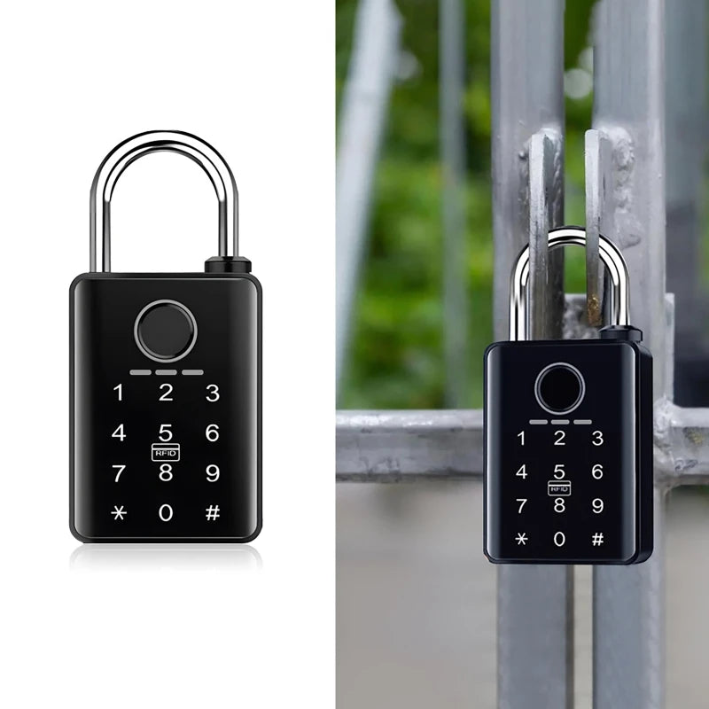 Waterproof Tuya Padlock Fingerprint Electronic Lock Keyless Unlock Heavy Duty Padlock for Home House Warehouse Garage 7/10mm