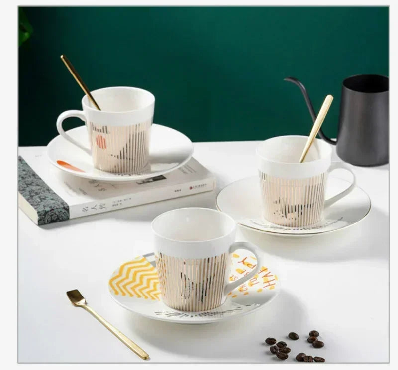 New Dynamic Mirror Reflection Cup Mug 250~300ml Home Drinkware Creative Ceramic Anamorphic Cup Coffee Tea Set Interesting Gift
