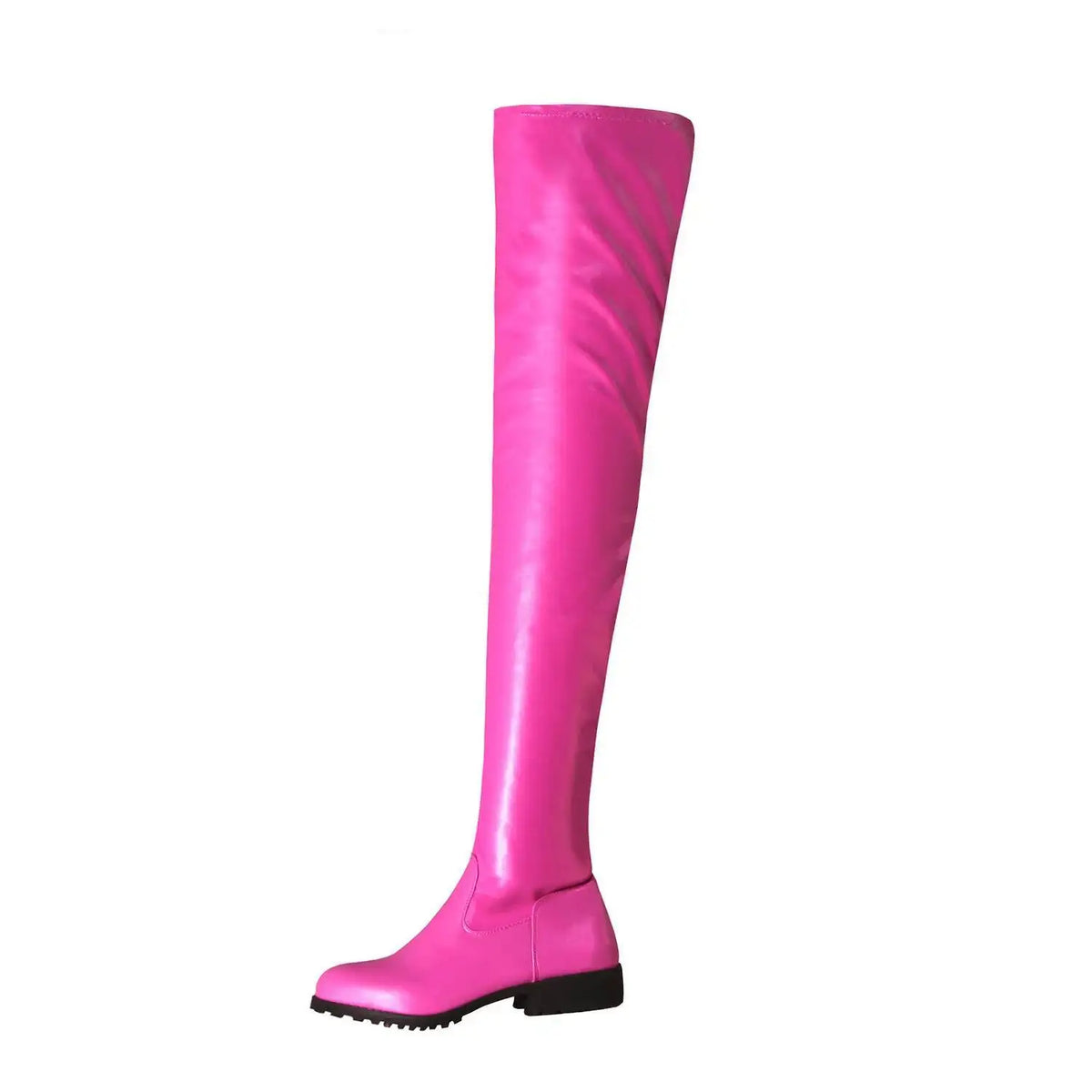 Big Size 46 Low Heels Thigh High Boots For Women Color Leg Boots Slim Boots