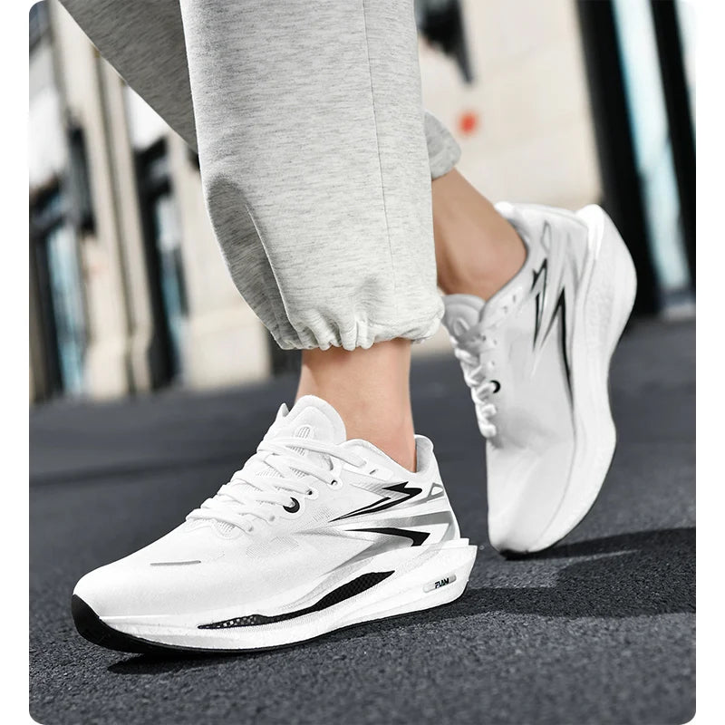 New Running Shoes Men Casual Carbon Board Marathon Sports Breathable Lightweight Women's Comfortable Athletic Antiskid Sneakers