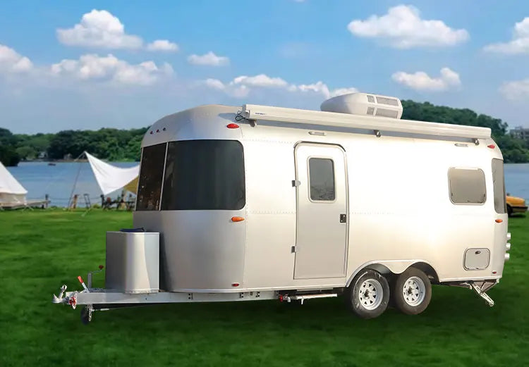 Customized Offroad Outdoor Pop Up Camper Trailer Portable Travel RV Caravan with Bathroom for Camping Trips