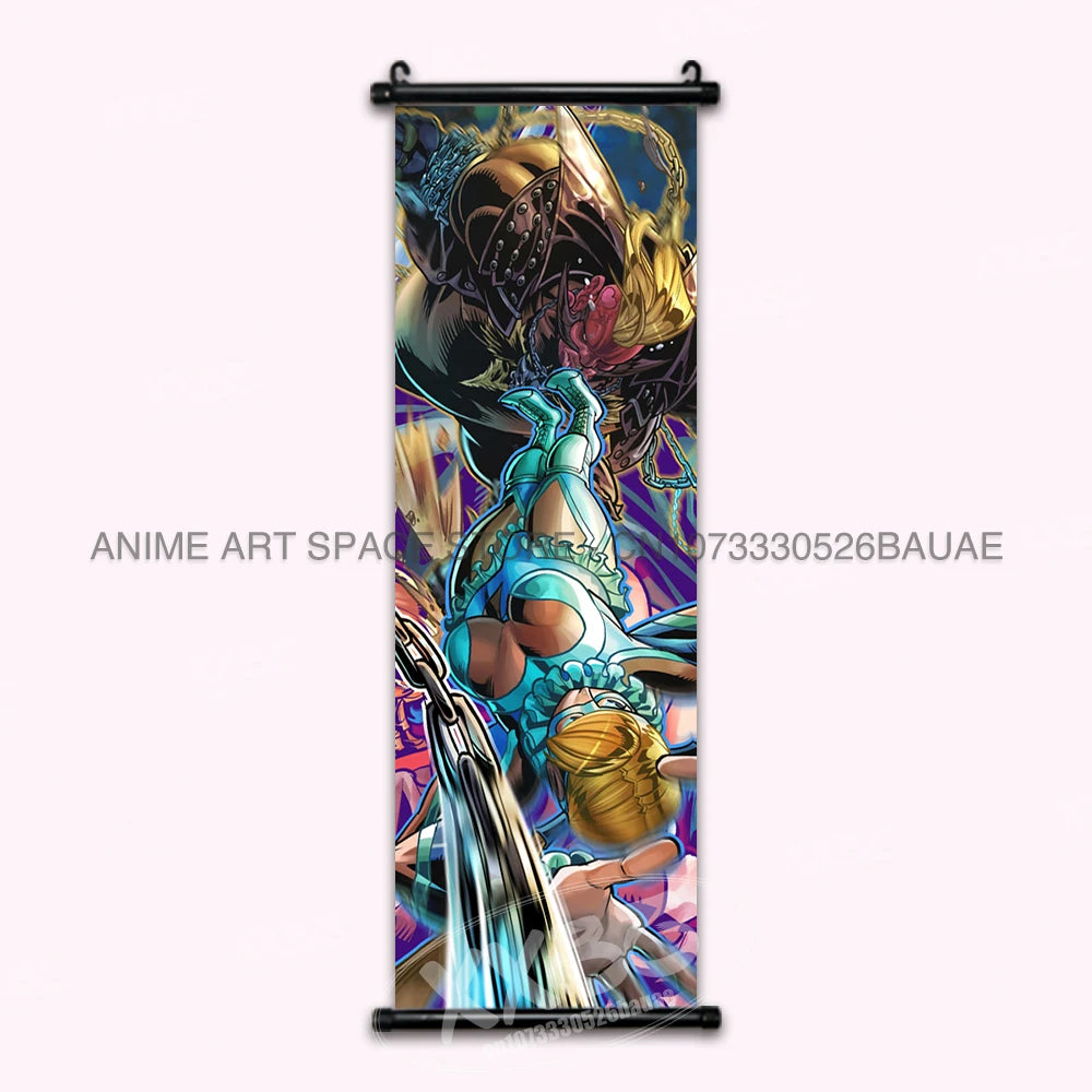 Street Fighter Hanging Painting Fighting Game Wall Artwork Gouken Scrolls Picture Sakura Kasugano Print Canvas Poster Home Decor