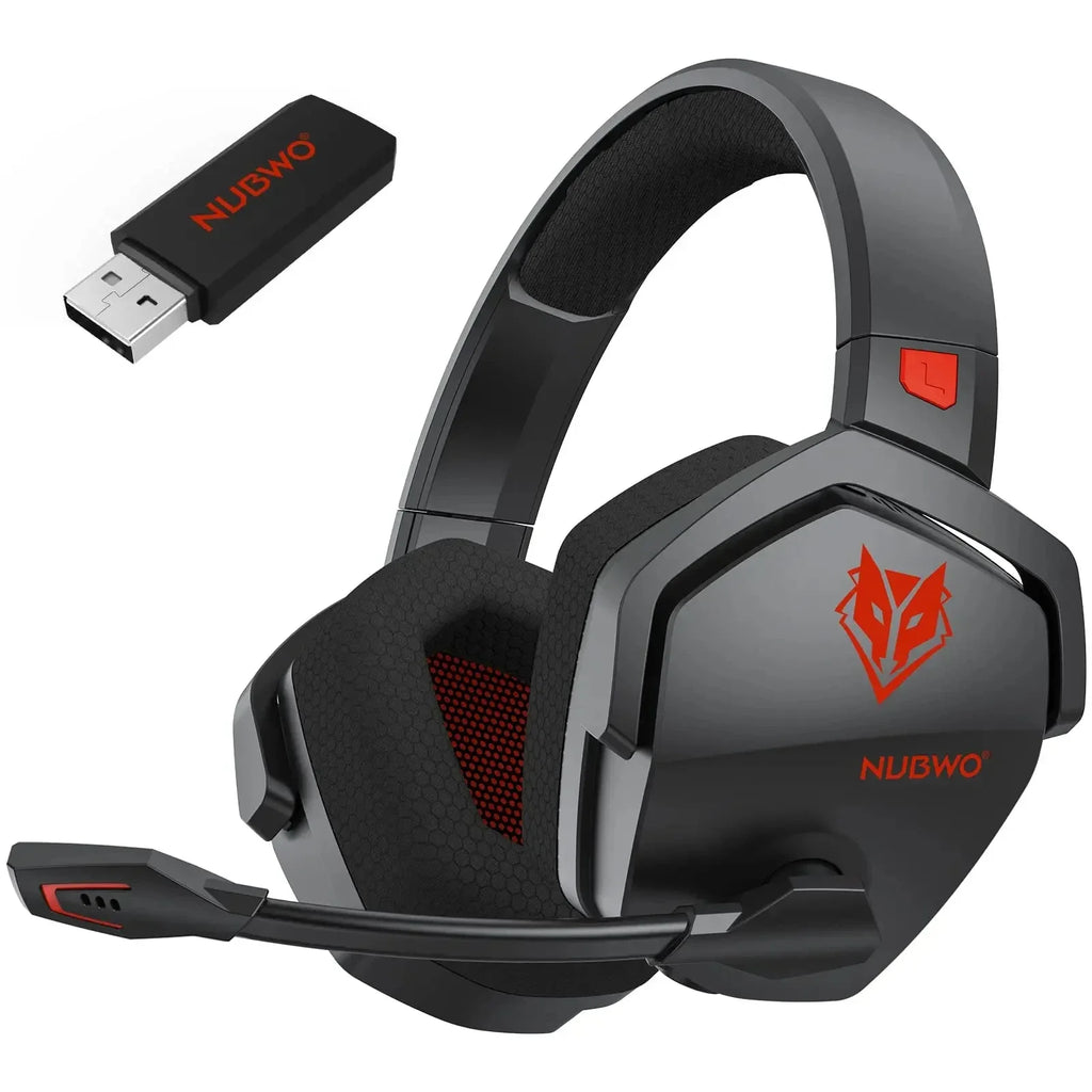 NUBWO G06 Gaming Headset 2.4GHz Bluetooth 5.3 Wireless Headphones Stereo Dual Mode Mic for PS5 PS4 PC Switch Mobile Phone Laptop