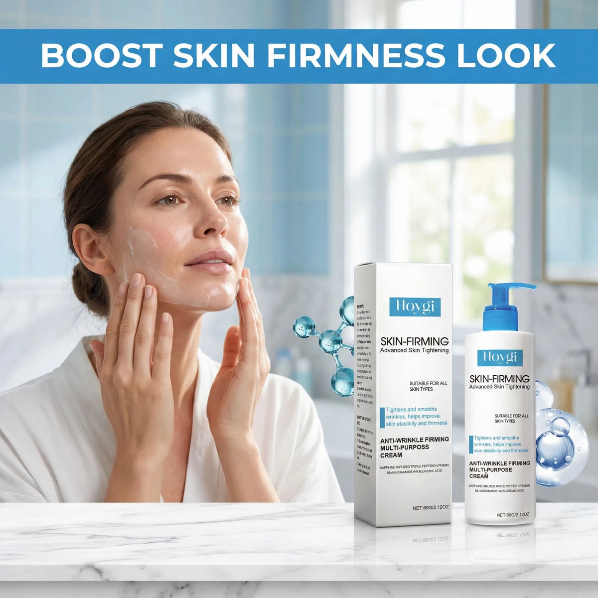 Hoygi Skin Firming Essence Lotion Body Cream Copper Peptide Niacinamide Hydrating Brightening Anti Wrinkle Face Body 60g