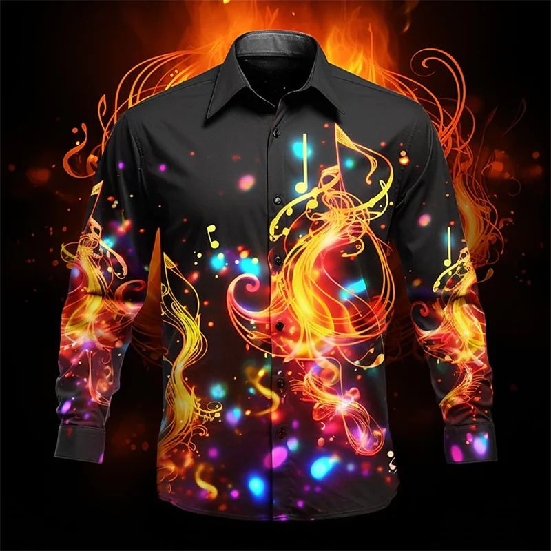 Men's Tops Suit Lapel Splash Paint Shirt Fashion Men's Luxury Casual Sports Light Comfort Soft Designer Design New Style 2027