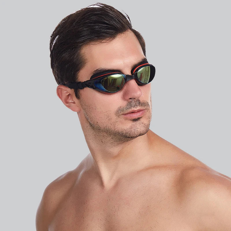 Plating Myopia Swim Goggles Men Women Professional Swimming Pool Water Sports Waterproof Glasses Anit Fog UV Shield Eyewear New