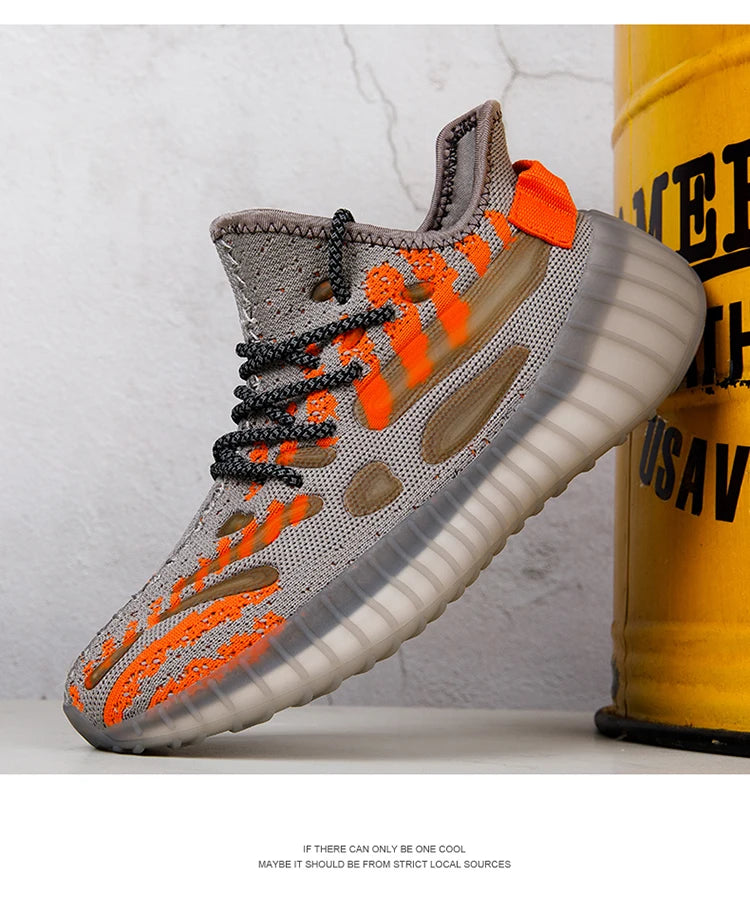 New Autumn-style Boyfriend Mesh Shoes, Breathable Casual Sports Shoes, Popcorn Sole Lightweight Running Shoes