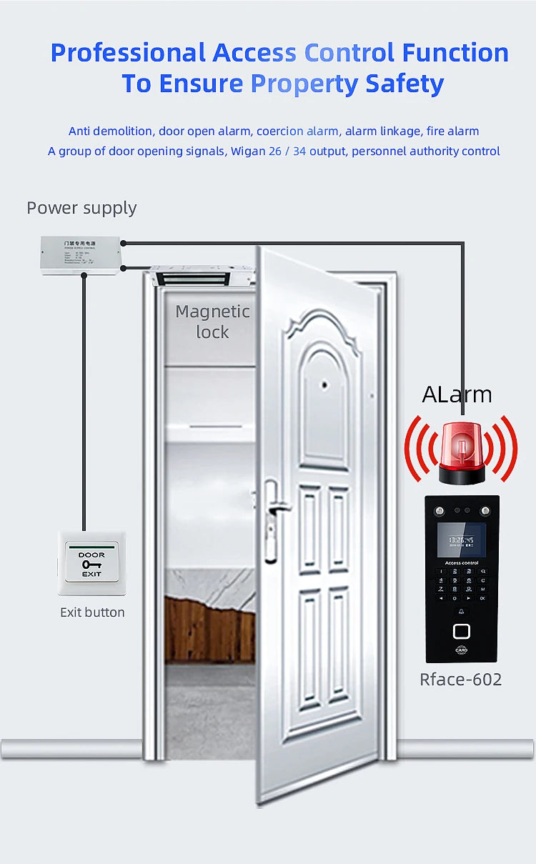 500 Face 300 Figner 2.4Inch LCD TCP/IP USB Biometric Fingerprint Face Access Control Time Attendance System 125khz RFID Card
