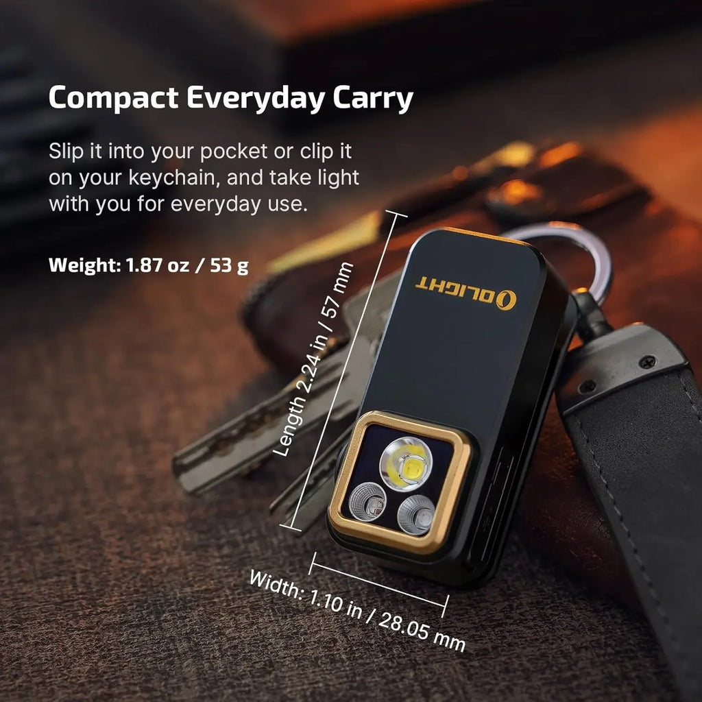 OLIGHT Oclip Pro S EDC Flashlight Clip-on Light, 600 Lumens Type-C Rechargeable with White LED, UV and RGB, Flash Lights