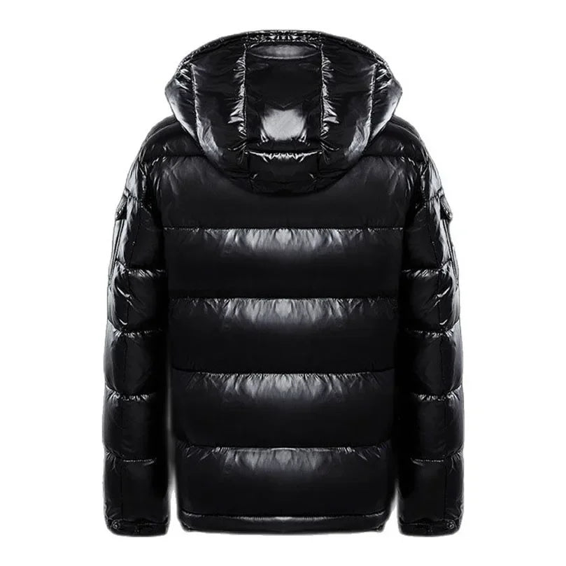 Men Detachable Hat Casual Parka Hooded Coat Winter New Men Solid Parkas White Duck Down Jacket Male Stand Collar Warm Thick Coat