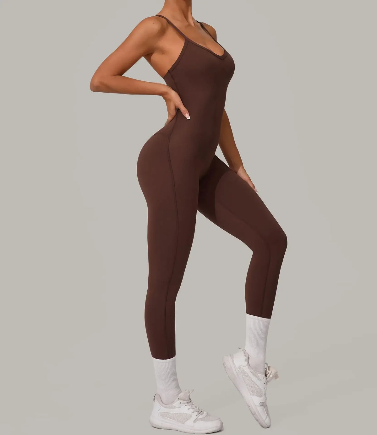 Wholesale Gym Clothes Woman Yoga Set Padding Women's Gym Jumpsuit Activewear Sportswear Push Up Fitness Sports Overalls Purple