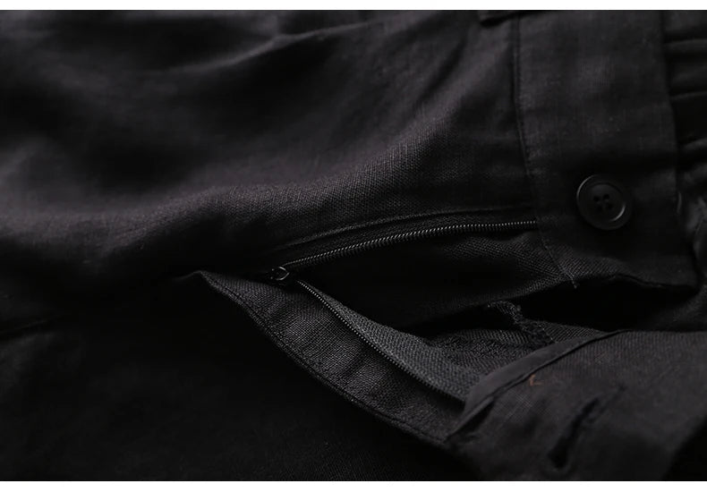 Casual Linen Wide Leg Short Pants Women Summer Loose Fit Thin Cotton Linen Five-Point Pure Color Versatile High Waist Shorts