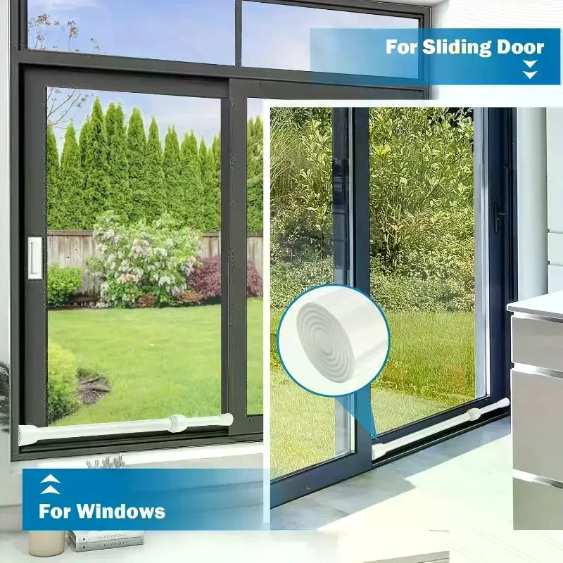 Effortless Home Organizer - Adjustable Spring-Loaded Rod - Perfect for Kitchens, Bathrooms & Doorways Without Drilling