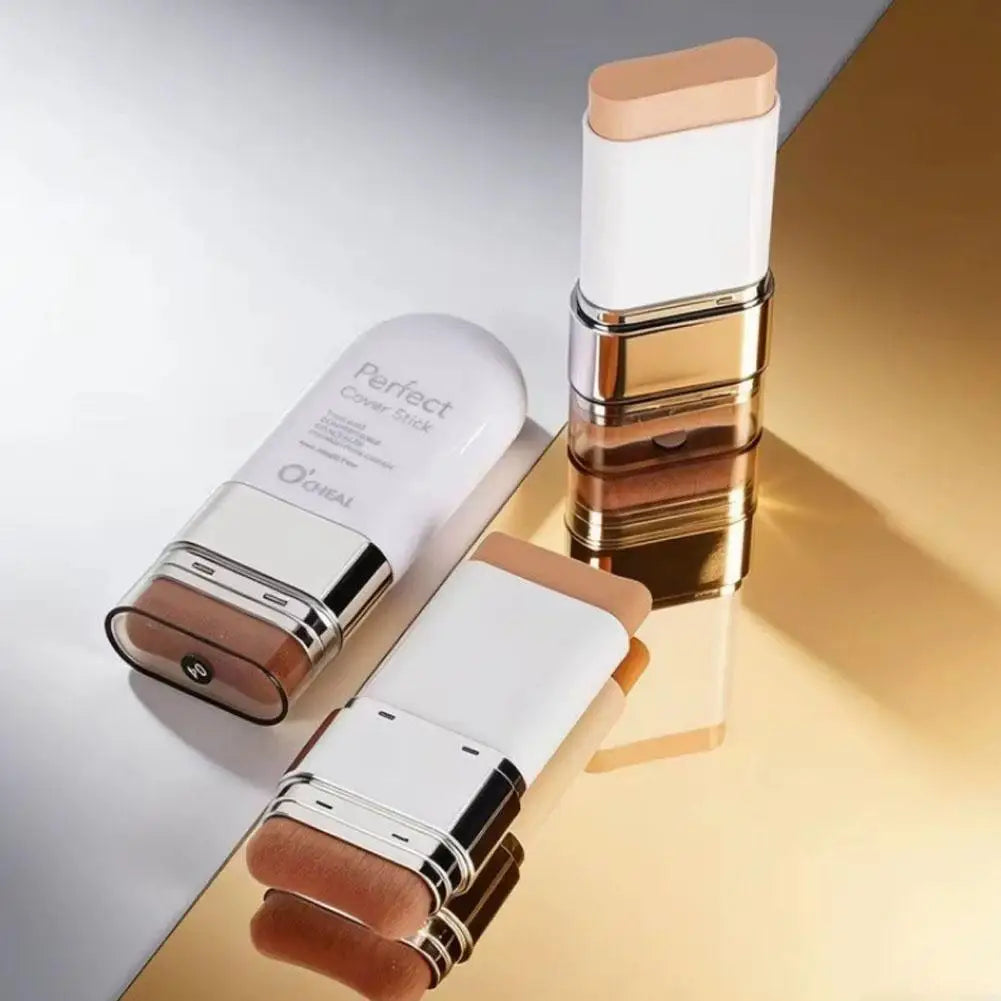 Upgrade O'CHEAL Perfect Cover Stick Thin And Comfortable Concealer Foundation Cream Stick Instant Natural Waterproof