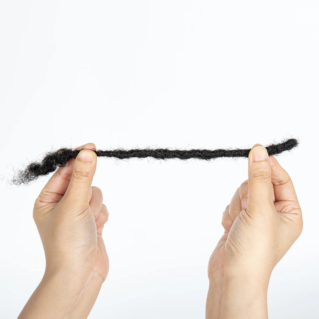 100% Real Human Hair Dreadlock Extensions for Crochet Braids 0.6cm Width Handmade Loc Extensions Human Hair for Men Women